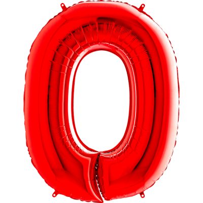 CIFRA 0 - BALON FOLIE, CULOARE ROSIE (RED), INALTIME 101CM