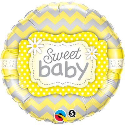 SWEET BABY - BALON FOLIE BOTEZ, FORMA ROTUNDA, DIAM. 45CM