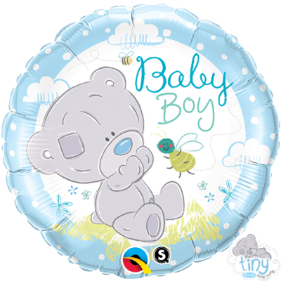TINY TATTY TEDY BOY - BALON FOLIE BOTEZ, FORMA ROTUNDA, DIAM. 45CM