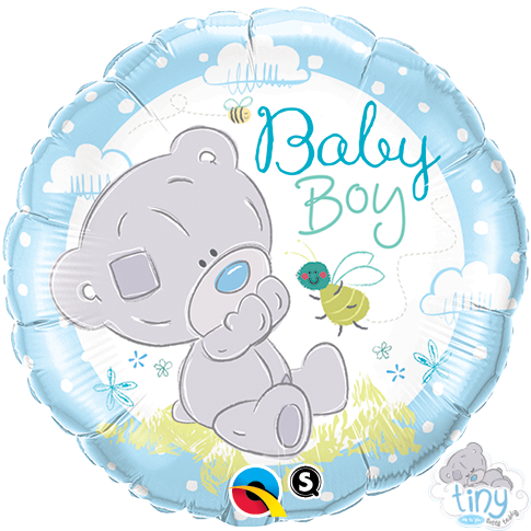 TINY TATTY TEDY BOY - BALON FOLIE BOTEZ, FORMA ROTUNDA, DIAM. 45CM