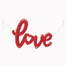 LOVE RED - BALON FOLIE IN FORMAT TEXT, LUNGIME 119CM