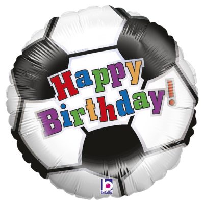 SOCCER BALL BIRTHDAY - BALON FOLIE ANIVERSARE, FORMA ROTUNDA, DIAM. 46CM