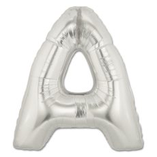 LITERA "A" - BALON FOLIE, CULOARE ARGINTIE, 101CM