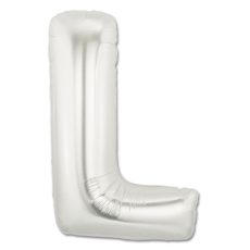 LITERA "L" - BALON FOLIE, CULOARE ARGINTIE, INALTIME 101CM