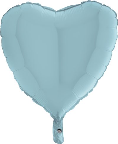 HEART LIGHT BLUE - BALON FOLIE, FORMA INIMA, DIAM. 46CM