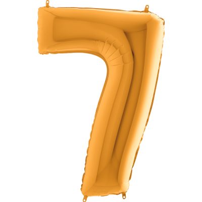 Cifra 7 - balon folie, culoare aurie (gold), inaltime 101cm