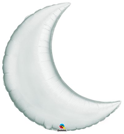 HALF MOON SILVER - BALON FOLIE, FORMA SEMILUNA, 90CM