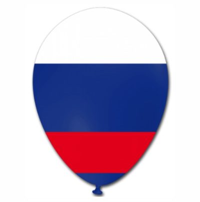 RUSIA - BALOANE LATEX DRAPEL, DIAM. 30CM, SET 10 BUC.