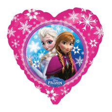 ELSA & ANNA HEART FROZEN - BALON FOLIE, FORMA INIMA, DIAM. 45CM ELSA & ANNA HEART FROZEN - BALON FOLIE, FORMA INIMA, DIAM. 45CM