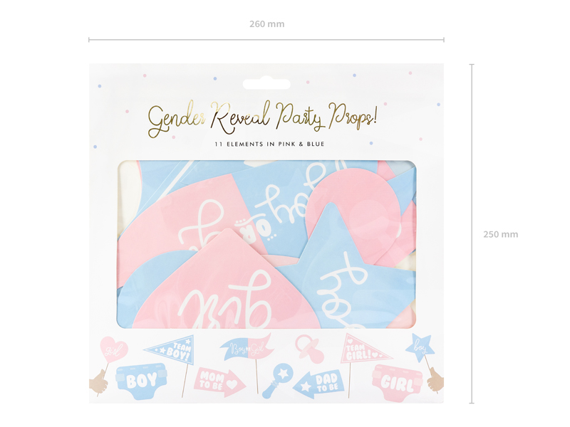 Photo Props Gender Reveal - set de accesorii pentru sedinte foto - imagine 3