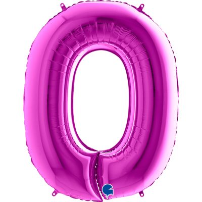 Cifra 0 - balon folie, culoare mov purple, inaltime 101cm