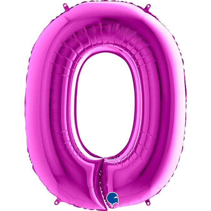 Cifra 0 - balon folie, culoare mov purple, inaltime 101cm